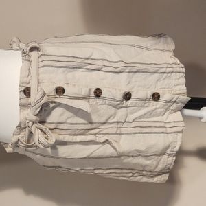 Maurices Striped Linen Skirt w/ Pockets - Sz. 12